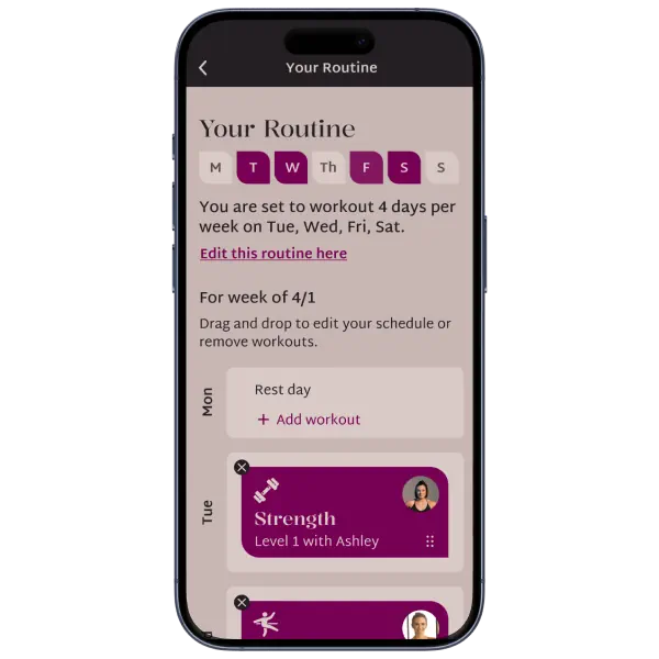 routine editor screen