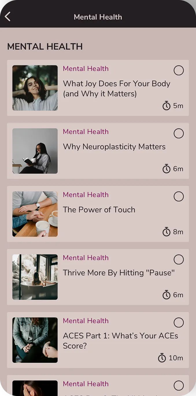 Menovation mental health tips feature