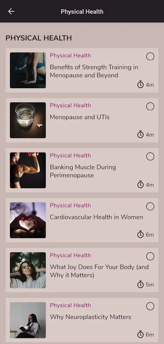 Menovation health tips feature