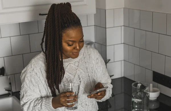 woman taking supplements