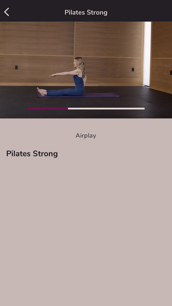 Pillar Pilates workout example in app