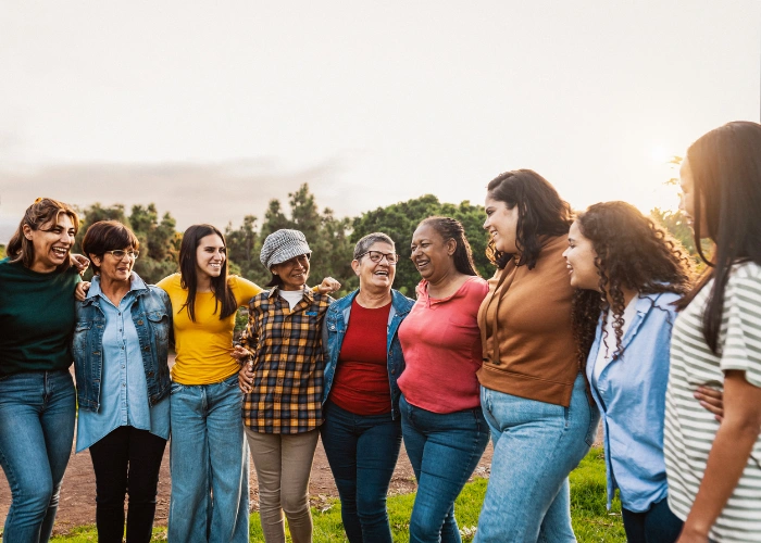 Middle aged women standing